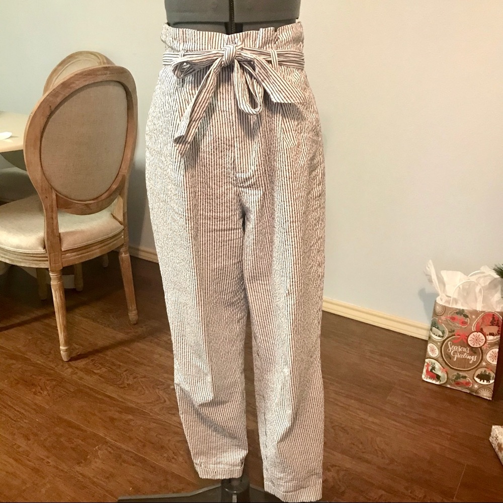 Seersucker Linen Pants